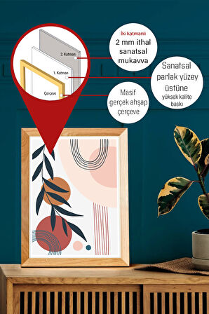 Gerçek Ahşap Çerçeveli 3 Parça 3D Poster Tablo Seti - 3DARTSOHOSET126