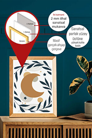 Gerçek Ahşap Çerçeveli 3 Parça 3D Poster Tablo Seti - 3DARTSOHOSET127