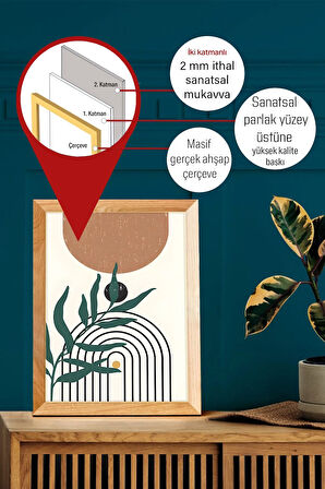 Gerçek Ahşap Çerçeveli 3 Parça 3D Poster Tablo Seti - 3DARTSOHOSET130