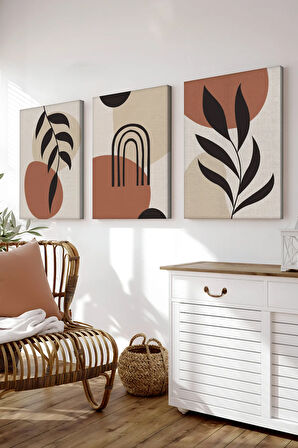 Dekoratif 3 Parça Kanvas Tablo - 3CNVS9