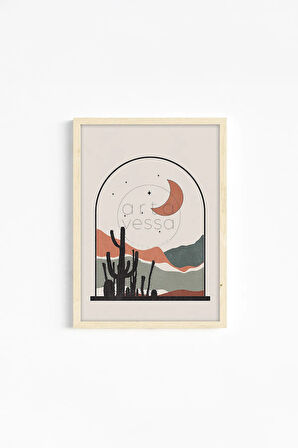 Gerçek Ahşap Çerçeveli 3 Parça 3D Poster Tablo Seti - ERSY3SET9