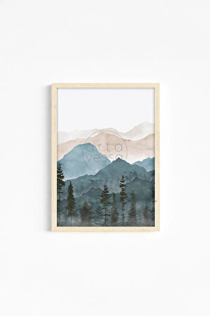 Gerçek Ahşap Çerçeveli 3 Parça 3D Poster Tablo Seti - ERSY3SET17
