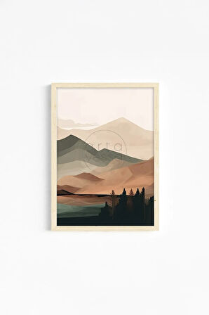 Gerçek Ahşap Çerçeveli 3 Parça 3D Poster Tablo Seti - ERSY3SET18