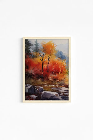 Gerçek Ahşap Çerçeveli 3 Parça 3D Poster Tablo Seti - ERSY3SET19