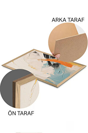 3 Parça Ahşap Çerçeve Görünümlü Mdf Tablo Seti - ERSYCRVSZ3SET11