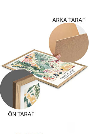 3 Parça Ahşap Çerçeve Görünümlü Mdf Tablo Seti - ERSYCRVSZ3SET16