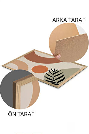3 Parça Ahşap Çerçeve Görünümlü Mdf Tablo Seti - ERSYCRVSZ3SET21