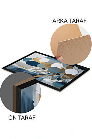 3 Parça Siyah Çerçeve Görünümlü MDF Poster Tablo Seti - Set 13