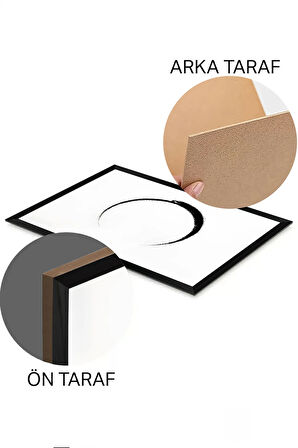 3 Parça Siyah Çerçeve Görünümlü MDF Poster Tablo Seti - Set 39