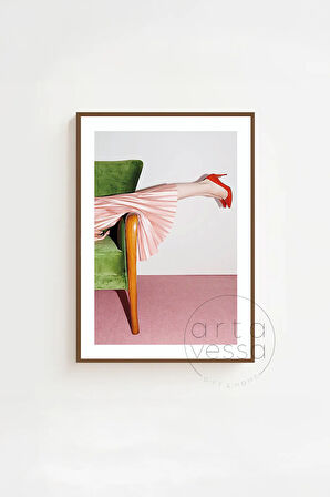 3 Parça Kahverengi Gerçek Ahşap Çerçeveli Tablo Seti - Model 7