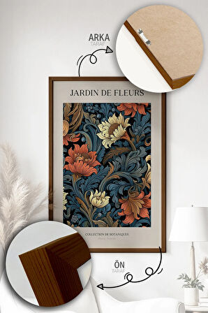 Tek Parça Kahverengi Gerçek Ahşap Çerçeveli Tablo Seti - Model 10