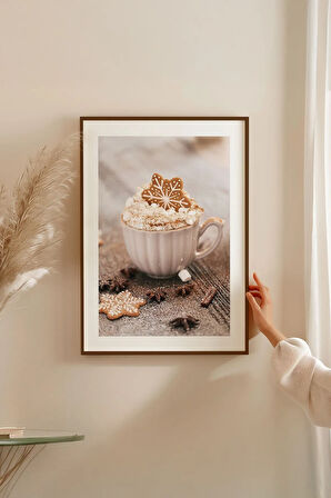 Tek Parça Kahverengi Gerçek Ahşap Çerçeveli Tablo Seti - Model 16