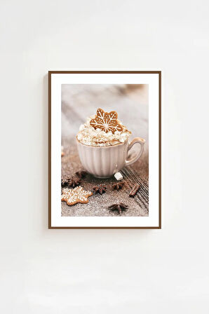 Tek Parça Kahverengi Gerçek Ahşap Çerçeveli Tablo Seti - Model 16