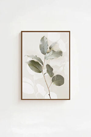 Tek Parça Kahverengi Gerçek Ahşap Çerçeveli Tablo Seti - Model 21