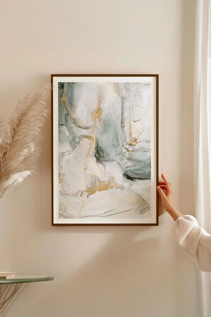 Tek Parça Kahverengi Gerçek Ahşap Çerçeveli Tablo Seti - Model 23