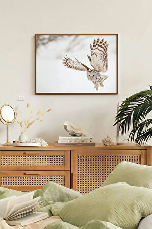 Tek Parça Kahverengi Gerçek Ahşap Çerçeveli Tablo Seti - Model 33