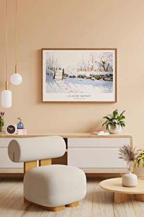 Tek Parça Kahverengi Gerçek Ahşap Çerçeveli Tablo Seti - Model 34