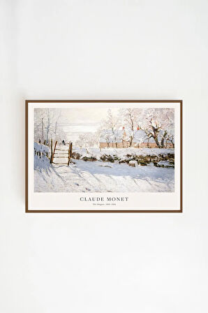 Tek Parça Kahverengi Gerçek Ahşap Çerçeveli Tablo Seti - Model 34