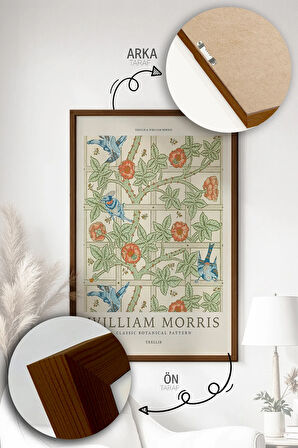 Tek Parça Kahverengi Gerçek Ahşap Çerçeveli Tablo Seti - Model 40