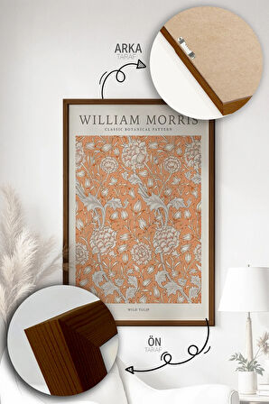 Tek Parça Kahverengi Gerçek Ahşap Çerçeveli Tablo Seti - Model 42