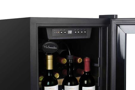 La Sommeliere 38 Şişe Kapasiteli Service Solo Siyah Şarap Dolabı LS38BLACK LSMLR28
