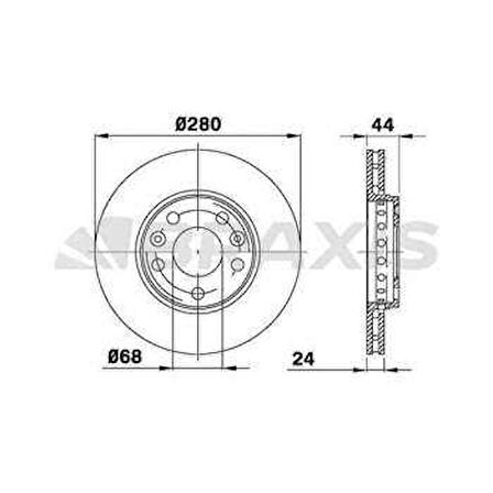 Renault On Fren Aynası (diski) Fluence Megane III Scenic III Laguna III Duster 1,2 / 1,4 / 1,5dci / 1,6 / 2, - Braxıs Ae0064