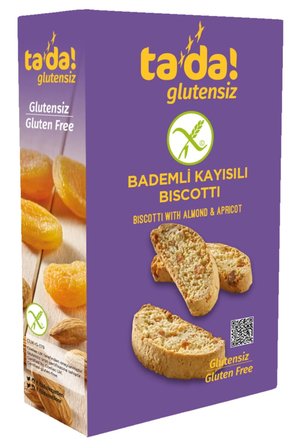 Glutensiz Bademli Kayısılı Biscotti 110 G 5'li Paket