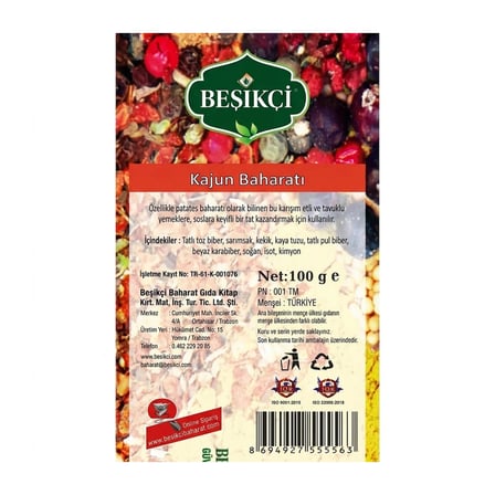 Beşikçi Kajun Baharatı 100 G