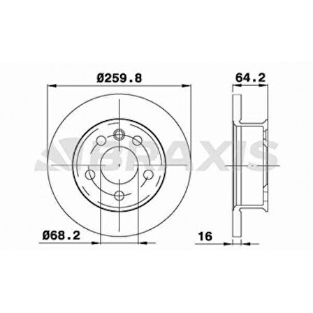 Vag On Fren Disk Aynası Transporter T4 1.8 / 1.9d / Td / Tdi 2.0 / 2.4d / 2.5 2.5tdi / 2.8 Caravelle 90> - Braxıs Ae0317