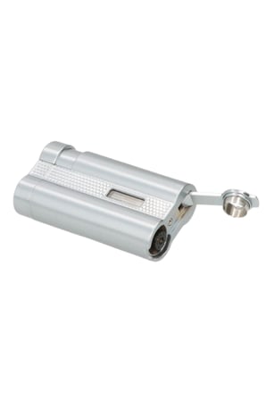 Parmida 3 Torch Pürmüz Gümüş Metal Puro Çakmağı - TR9200