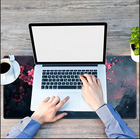 90X40 CM KİRAZ ÇİÇEĞİ TEMALI KAYDIRMAZ TABAN SPEED YÜZEY OYUNCU MOUSE PAD GAMİNG