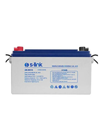 S-Link 12 VOLT 100 AMPER DEEP CYCYLE GEL AKÜ SLI.JA00100.12