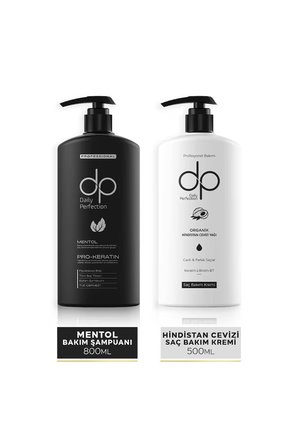 Şampuan Mentol 800 ml & Saç Kremi Organik Hindistan Cevizi 500 ml