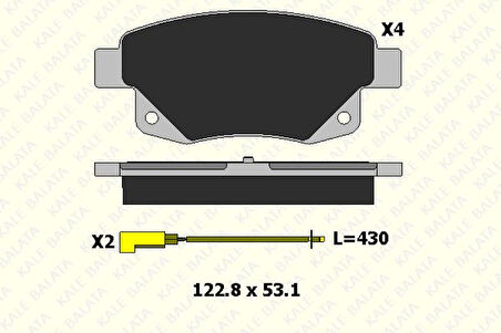 Ford Arka Fren Balatası Transıt V347 06> ( Fisli ) - Kale B 24486 170 05 Ans