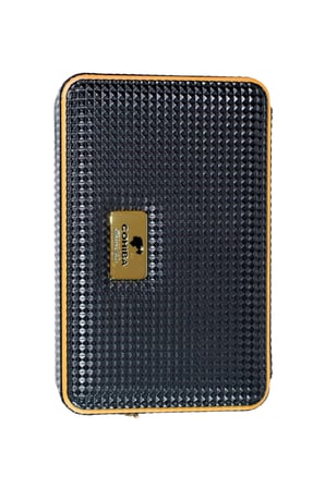 Cohiba Limitli Üretim Dahili Çakmak Kesici Dijital Nem Ölçerli Siyah Puro Taşıma Çantası - Seyahat Humidoru - TR8840