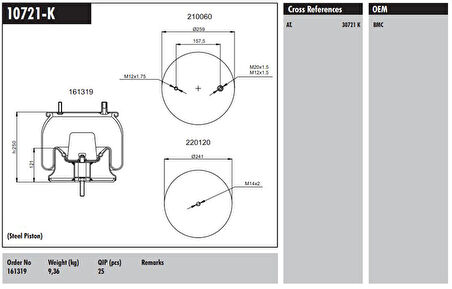 Unıversal Truck Komple Koruk Bmc 161319 Co - Connect 10721-K