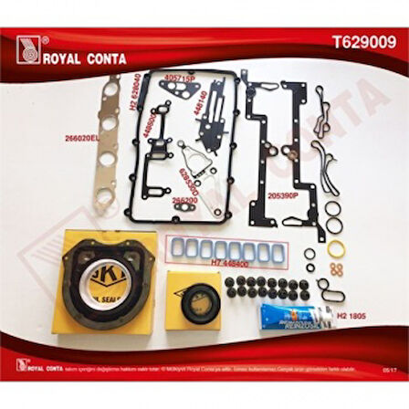 Ford Motor Takım Conta (skt Keceli+s,k,c Harıc) Transıt V347 11>14 V363 14 /> Ranger 12 /> 2,2tdci 155ps - Royal T629009