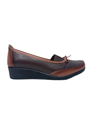 Dinçoflaz 005-048 Deri Fashion Kadın Ayakkabı Taba Kahverengi