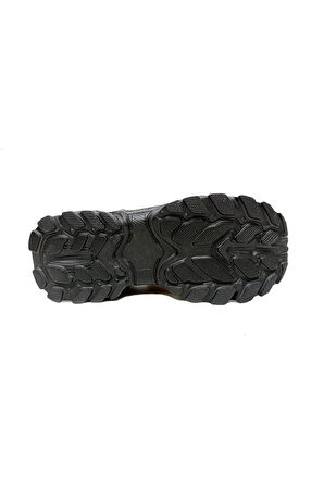 Alessio T021 Deri Sneakers Çocuk Spor Ayakkabı 31-35 Siyah Füme