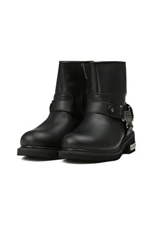 Harley Davidson Estes Hakiki Deri Bot 40-45 Black Deri