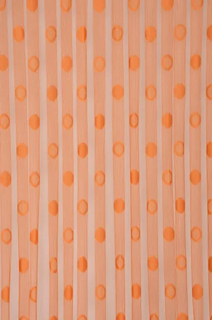 KÜÇÜK PUANLI MODEL TURUNCU RENK HAZIR İP PERDE 300*280 cm