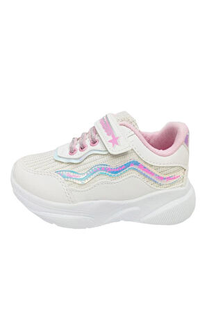 Pro Kids 2202-P Simli Deri Kız Çocuk Sneakers Ayakkabı