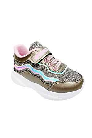 Pro Kids 2202-F Simli Deri Kız Çocuk Sneakers Ayakkabı