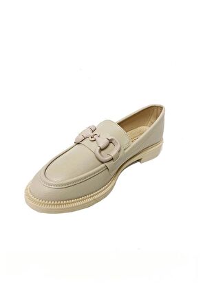 Comfort Shoes 302-24 Deri Trend Fashion Tokalı Kadın Babet