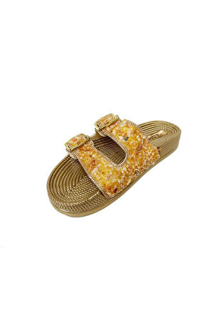 Pienn 20057-001 Anatomik Fashion Taşlı  Kadın Terlik