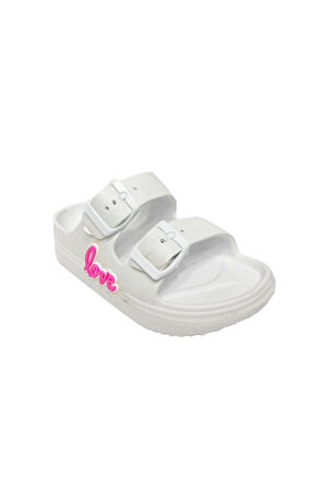 Ayfox 1006-24 Love Yazılı Suya Dayanıklı Kız Çocuk Terlik 26-30
