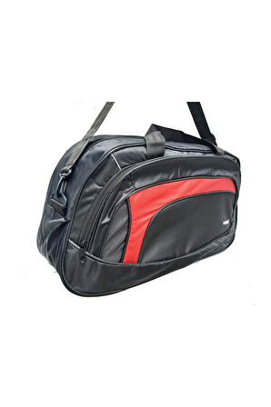 Bags 2542-24 Seyahat Çanta Siyah Kırmızı