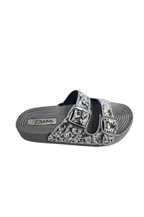 Pienn 20057-001 Anatomik Fashion Taşlı  Kadın Terlik