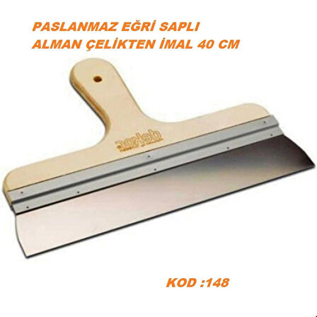 DEKOR EGRİ SAPLI ALMAN ÇELİGİ PASLANMAZ SPATULA 60 CM KOD:150
