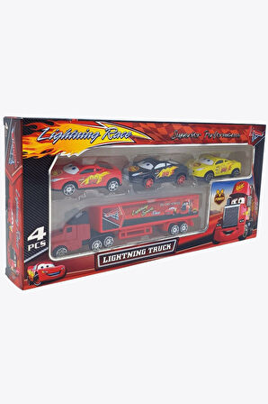 Toysan Racer Metal Oyuncak Tır ve Arabalar Seti Spr-50